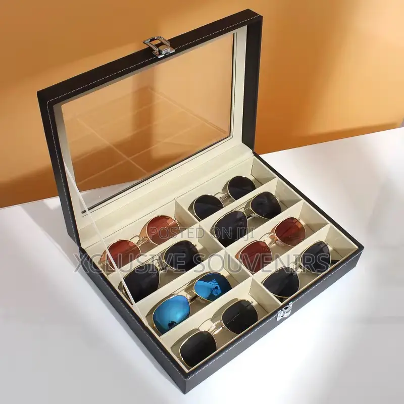 Luxury Luxury Pu Leather 8 Slots Sunglasses Display Box
