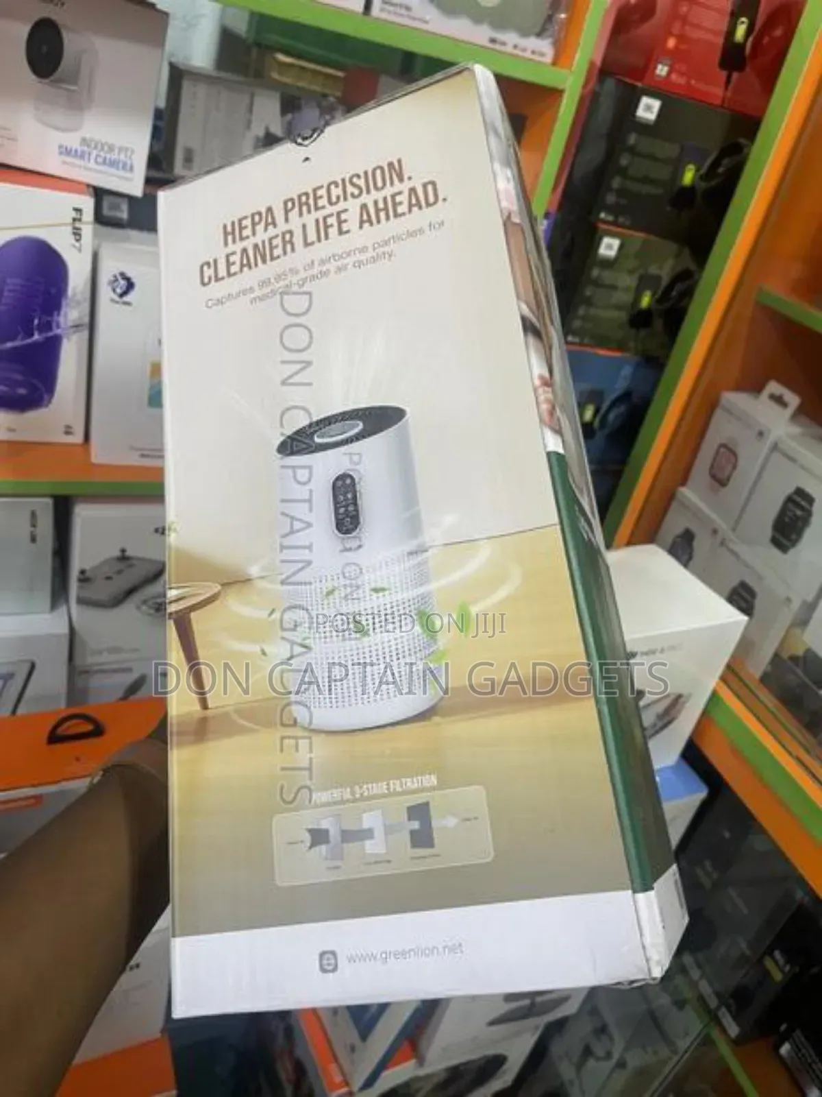 Green Lion Compact Air Purifier 3in1 Filtration Touch Control Display