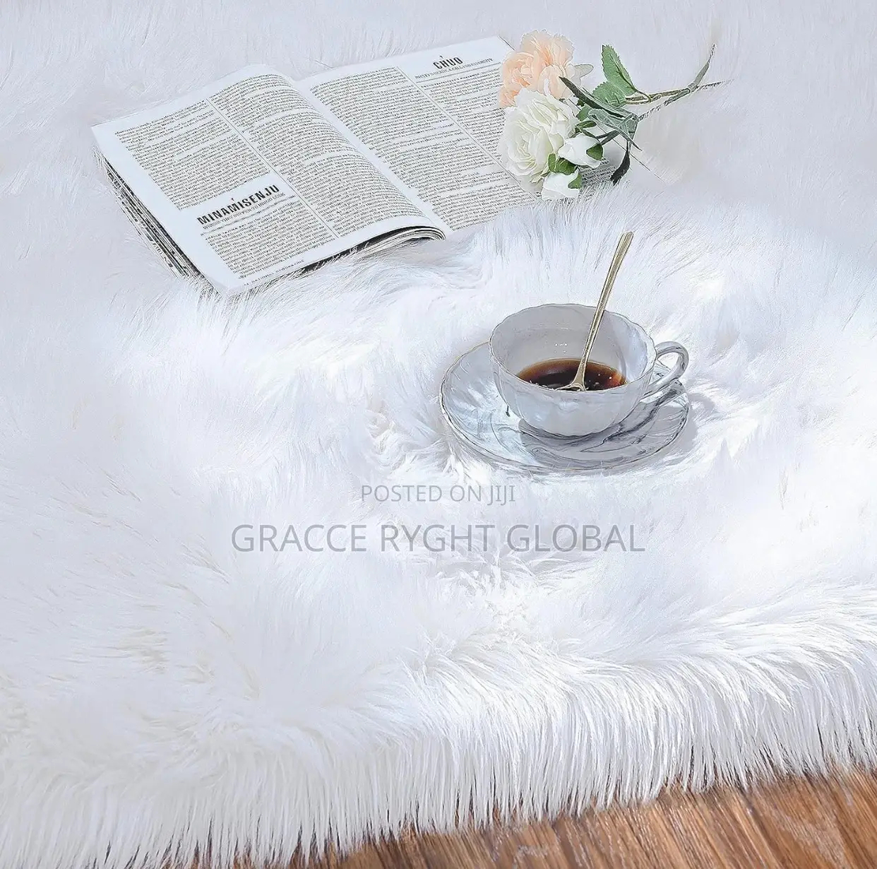 Anti Slip Faux Fur Mat,