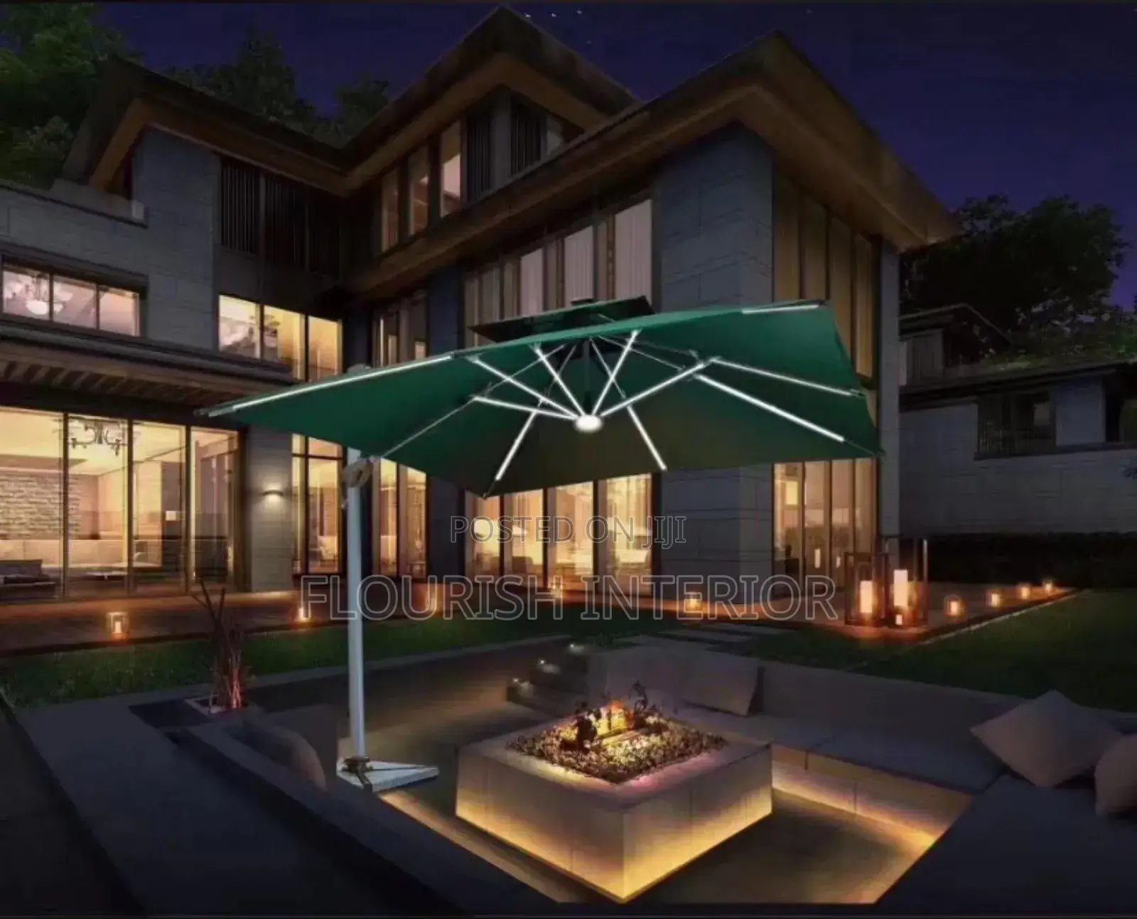 Quality Imported Unique Outdoor Umbrella With and Solar Light