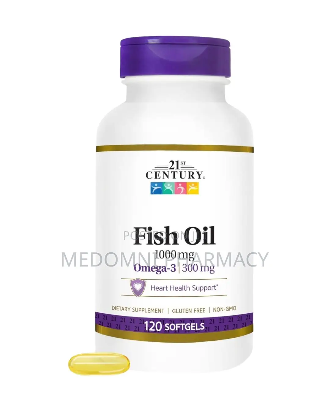 21st Century Omega-3 Fish Oil 1000mg – 120 Softgels