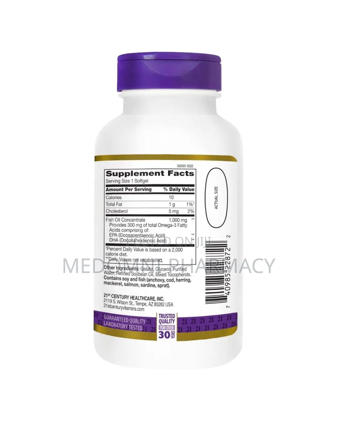 21st Century Omega-3 Fish Oil 1000mg – 120 Softgels