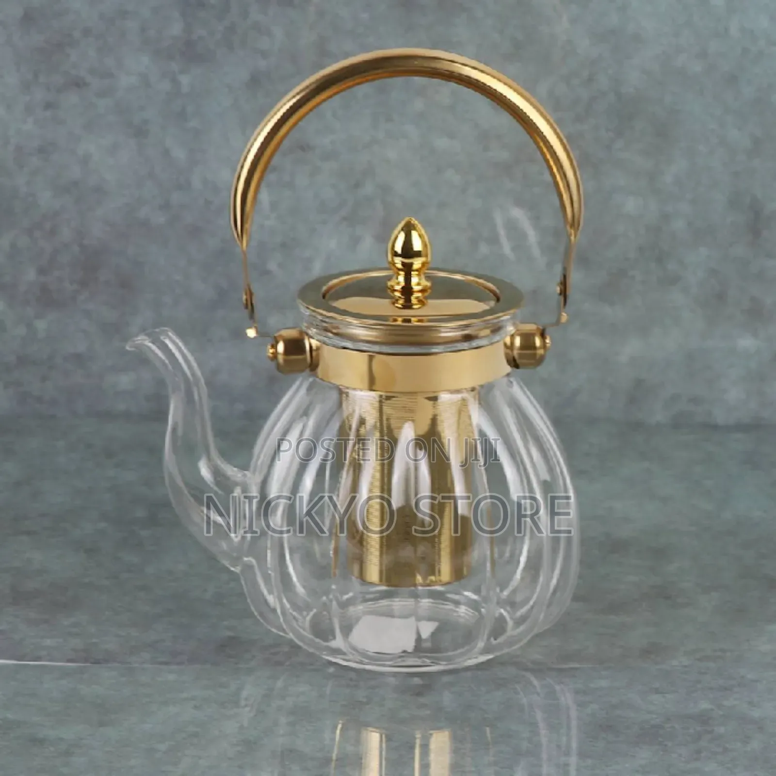 Glass Coffee Tea Pot With Metal
