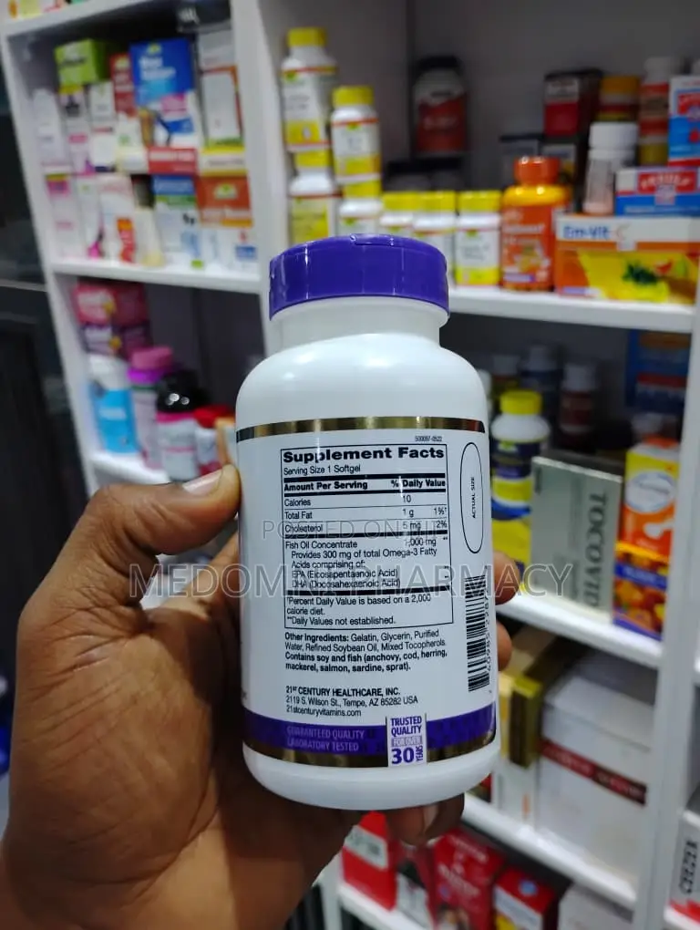 21st Century Omega-3 Fish Oil 1000mg – 120 Softgels