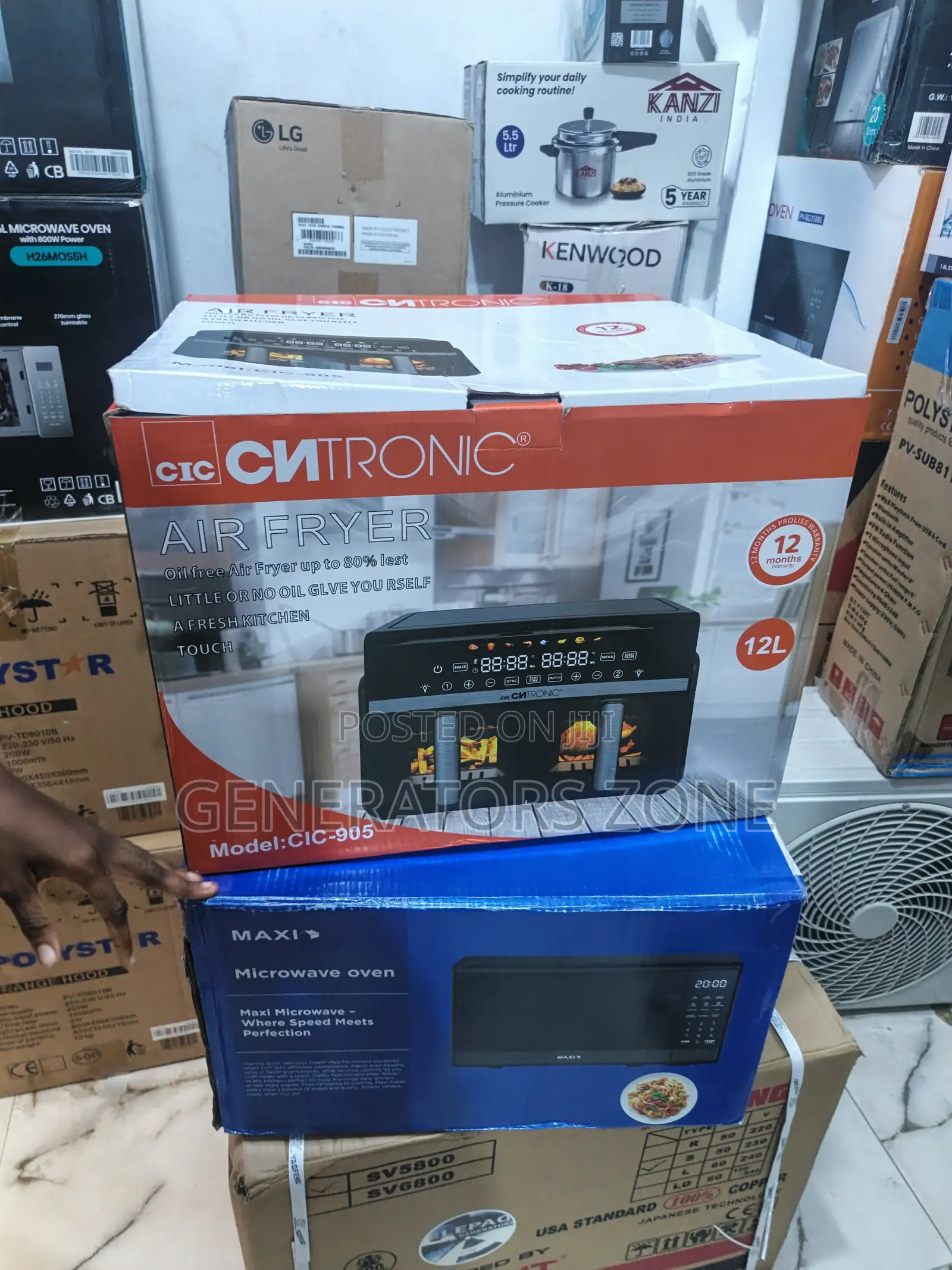 Cntronic 12l Air Fryer – Large Capacity, Fast Cooking Cic-905