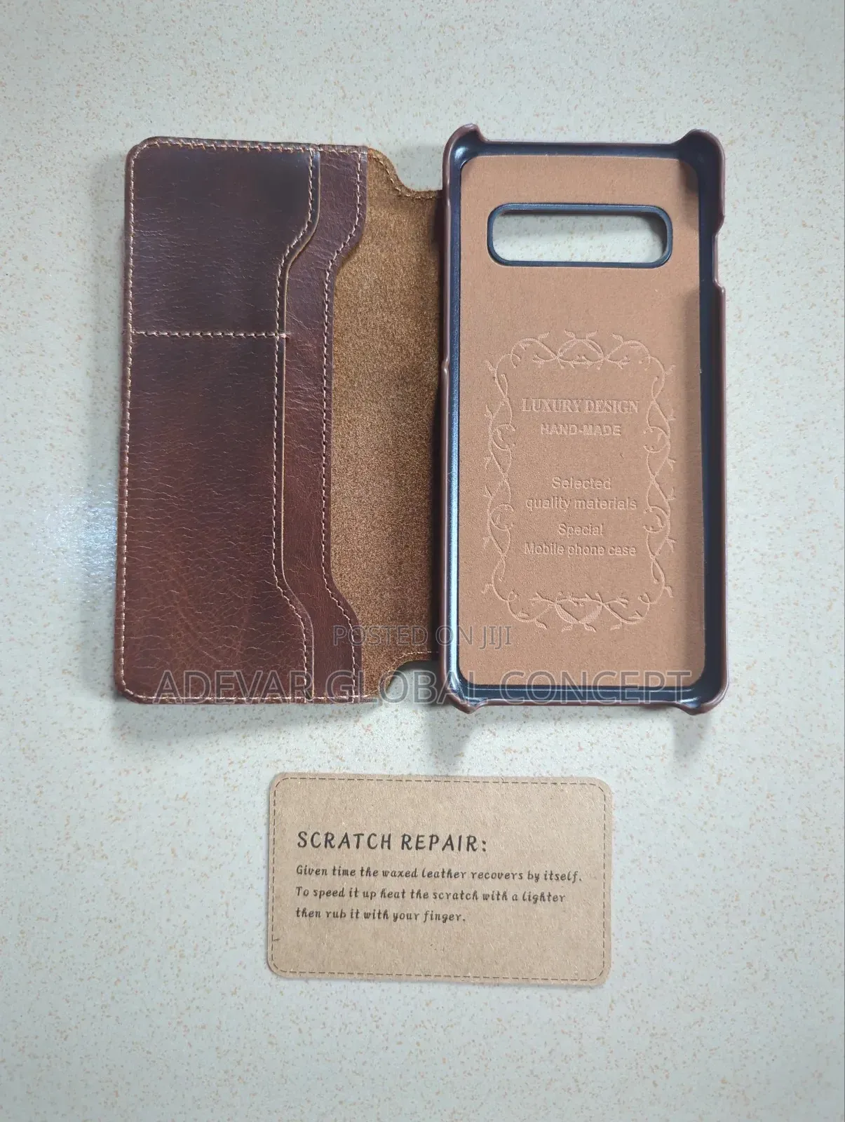 Luxury Real Cowhide Genuine Leather Case for Samsung Galaxy S10