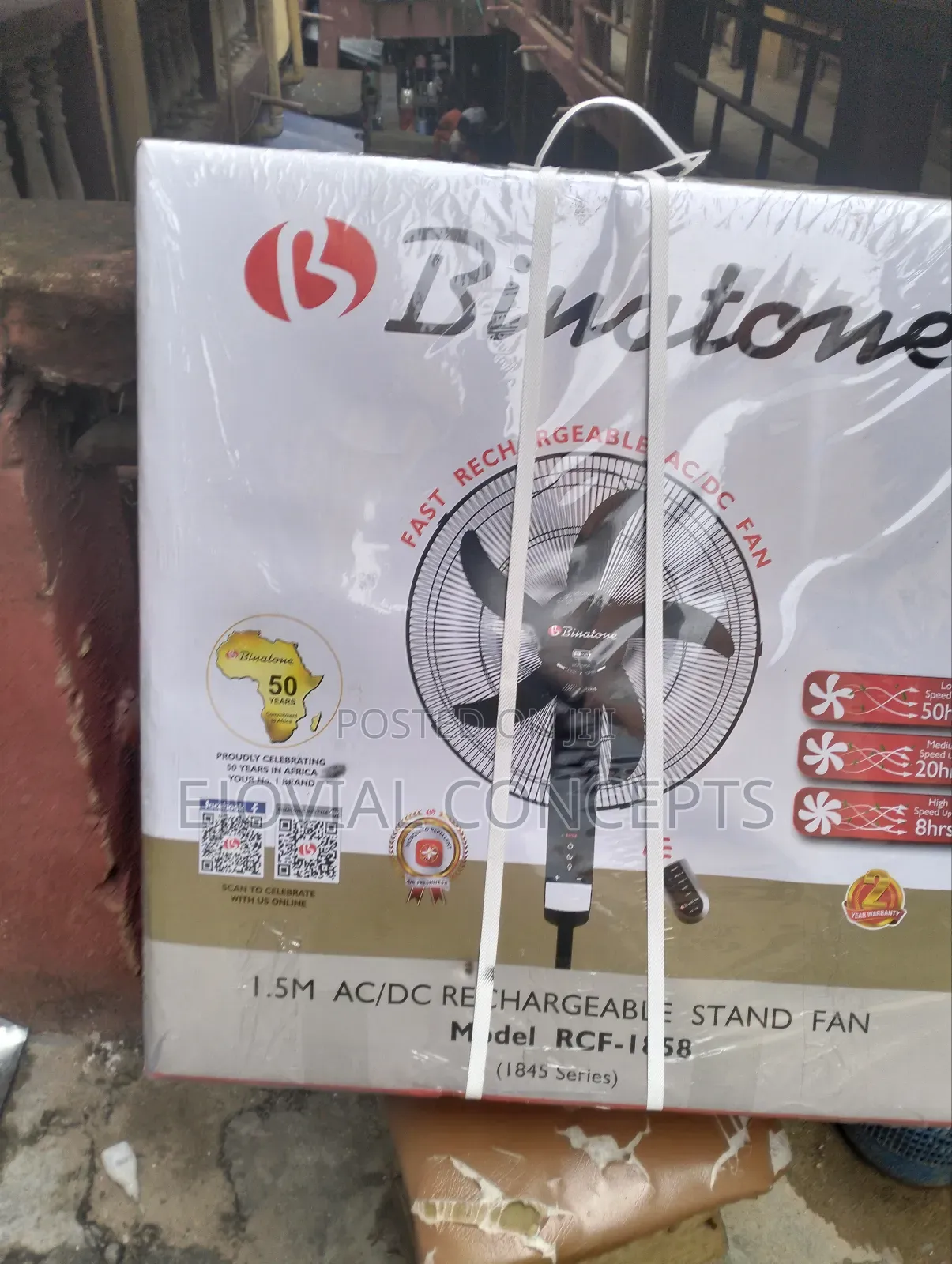Binatone 18" Rechargeable Stand Fan (Rcf-1858) – Reliable Cooling