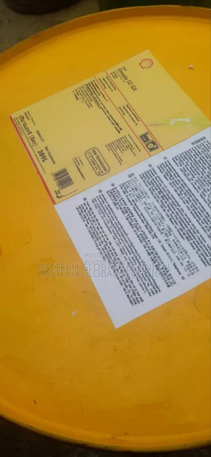 Shell Omala S2 Gx 220 Oil in 208l Drum
