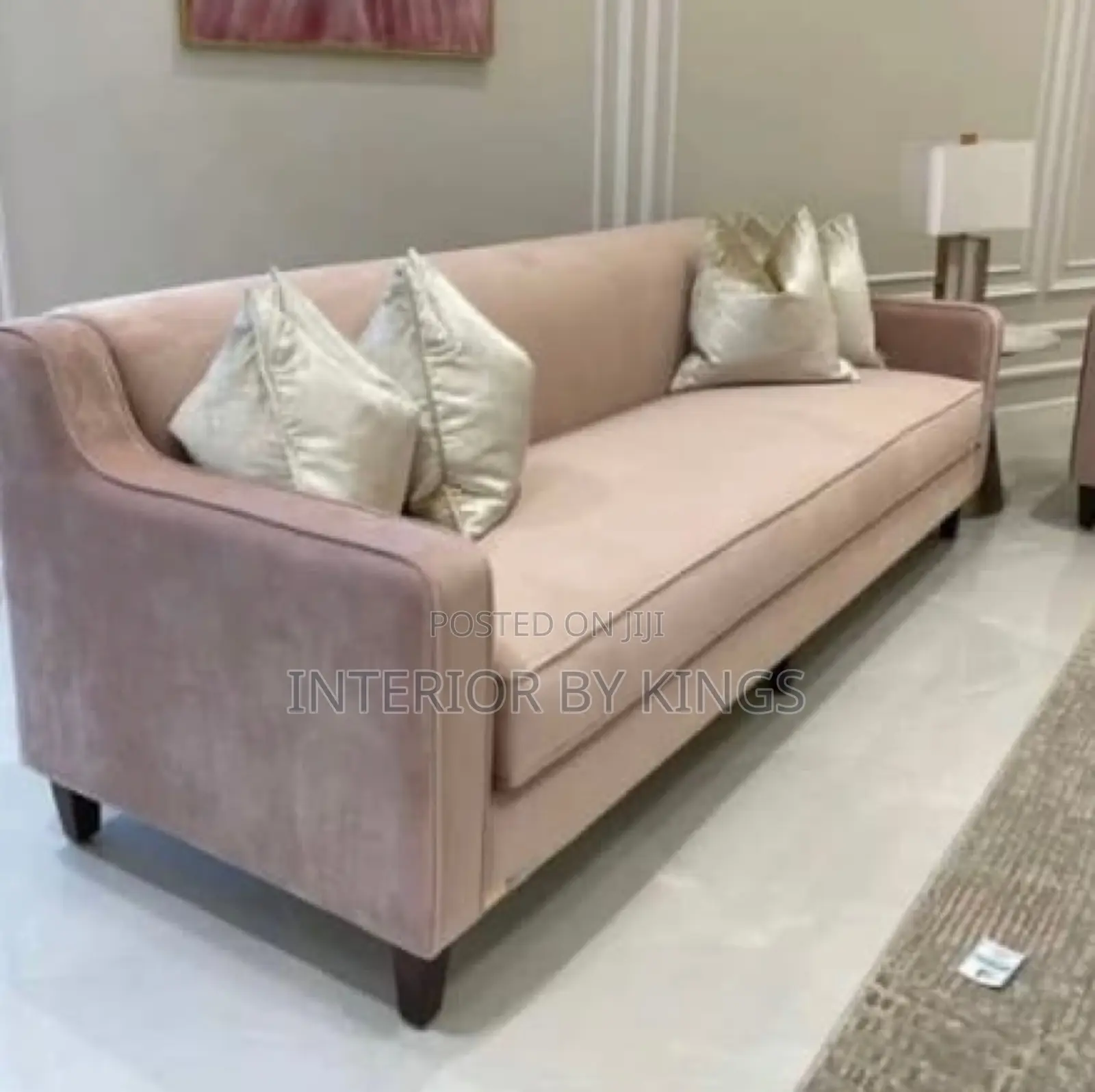 3seater Fabric Sofa Can Be Made in Preferred in Colors of Ur Choice