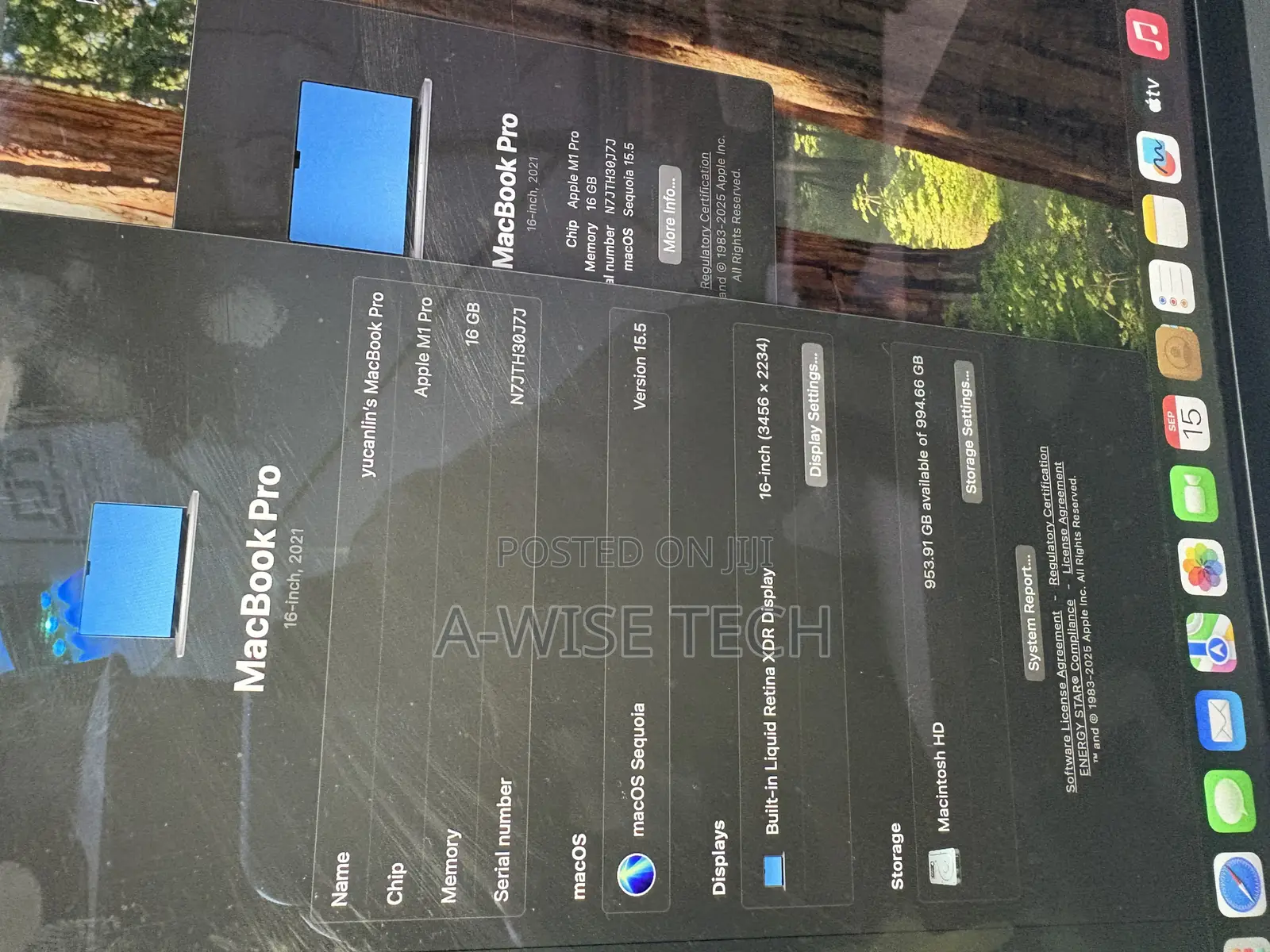 Laptop Apple MacBook Pro 2021 M1 16GB Apple M1 Pro SSD 1T