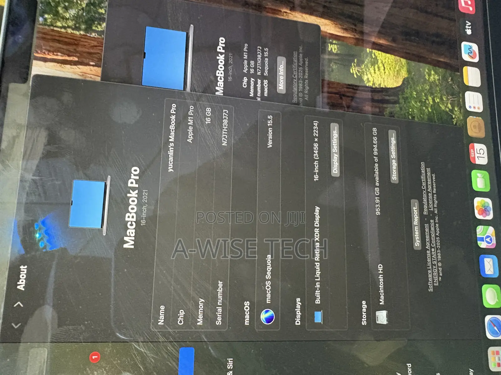 Laptop Apple MacBook Pro 2021 M1 16GB Apple M1 Pro SSD 1T