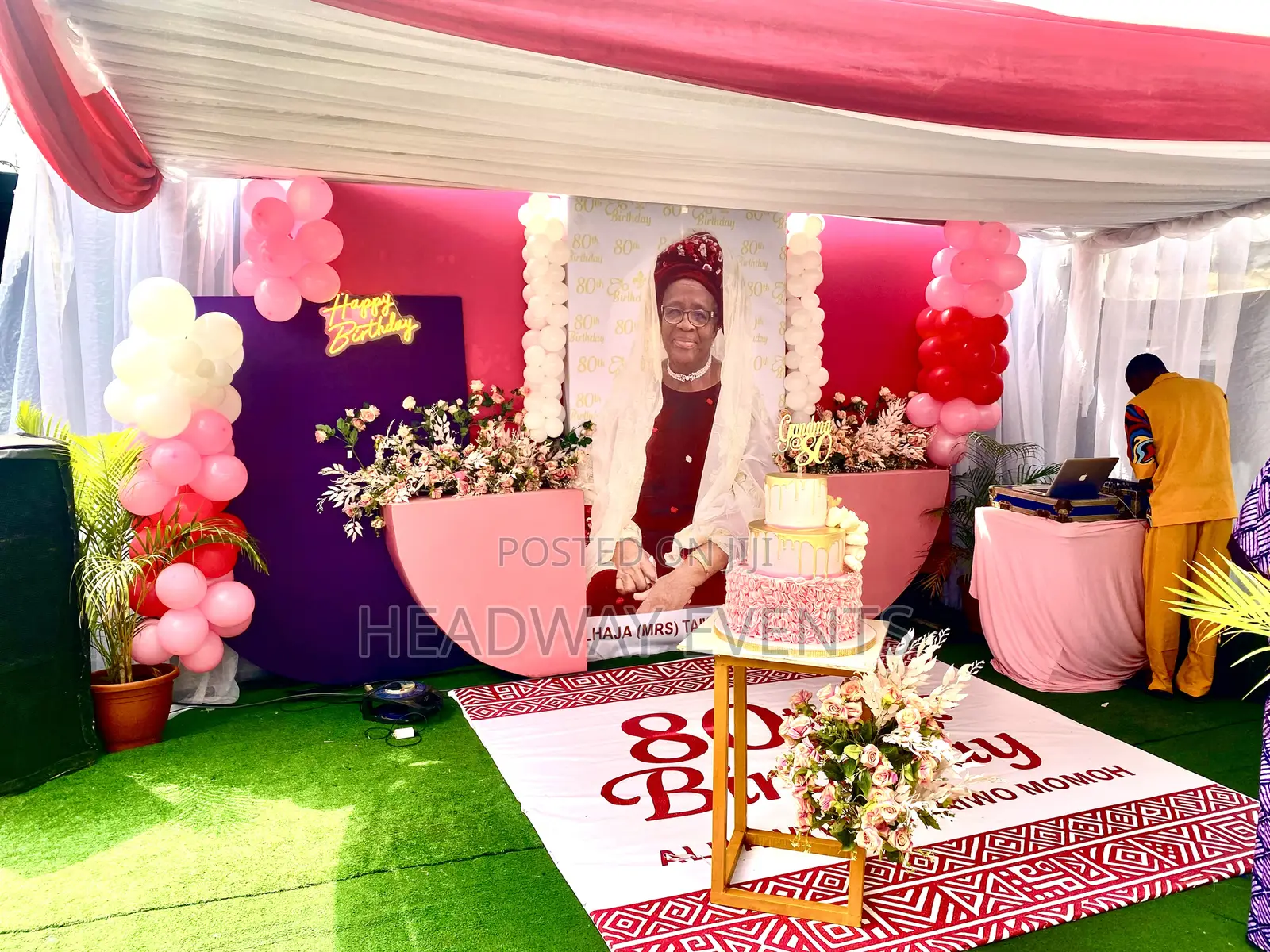Intimate 80th Birthday Celebration Decor