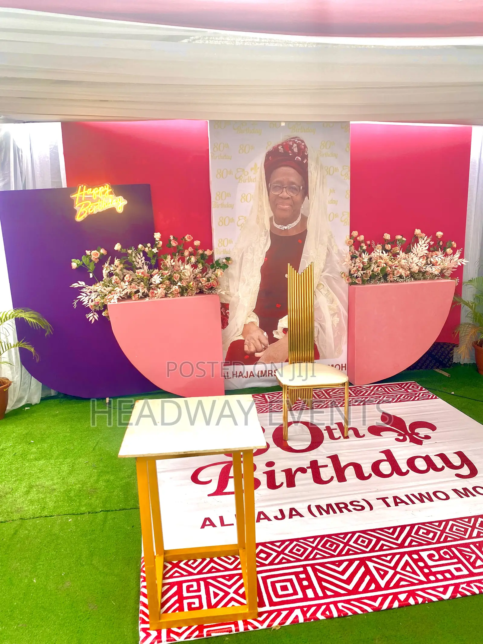 Intimate 80th Birthday Celebration Decor