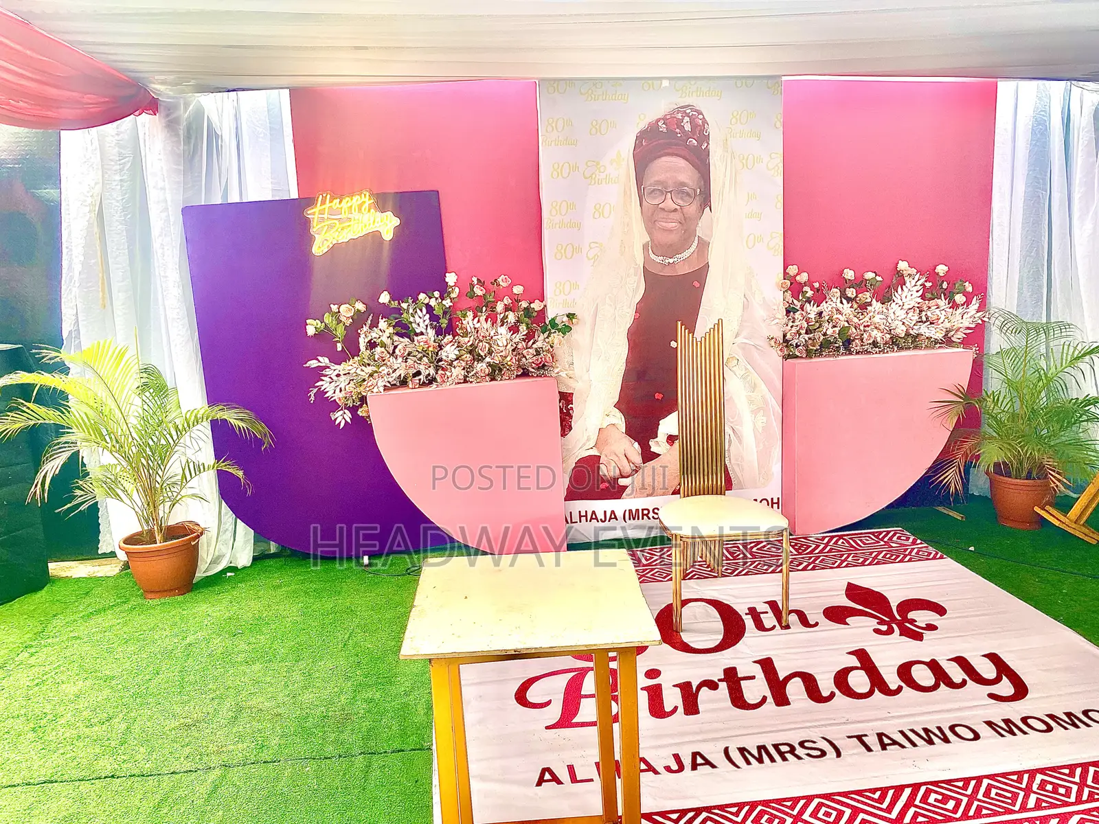 Intimate 80th Birthday Celebration Decor