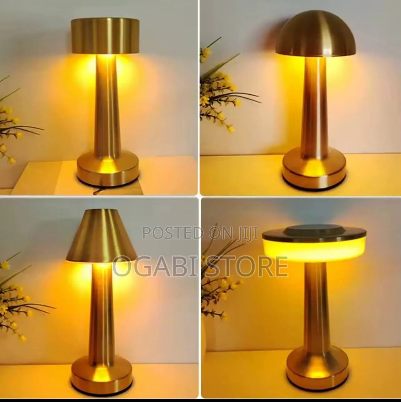 Led Touch Table Lamp Rechargeable Retro Metal Bar