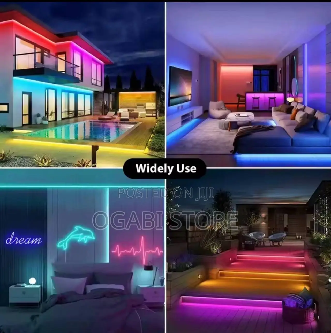 5m Led Waterproof Neon Lamp With Infrared Remote Control,