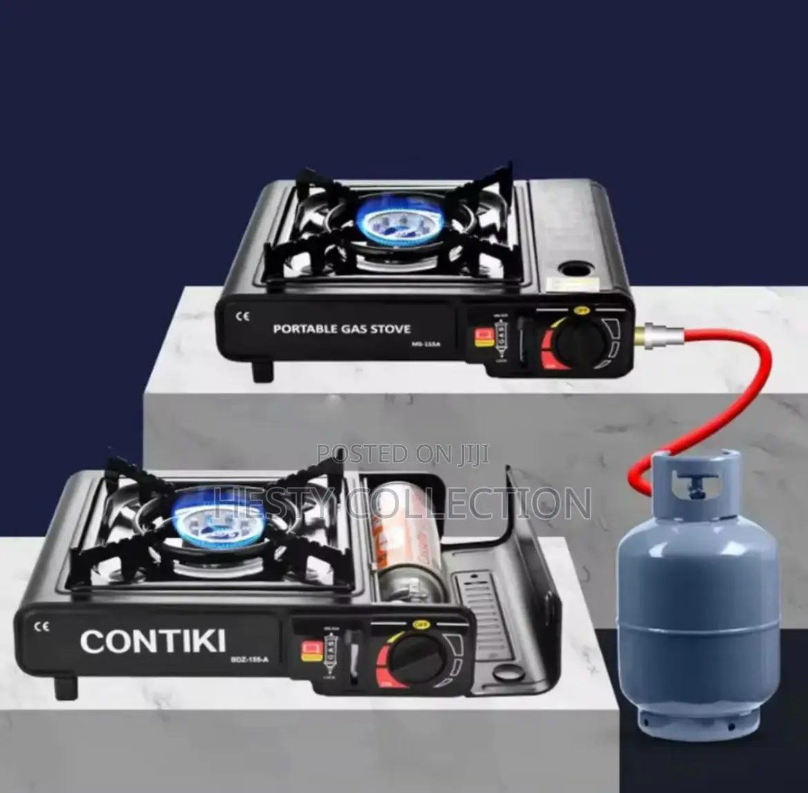 Dual Use Single Portable Camping Gas Burner With Refill Canister