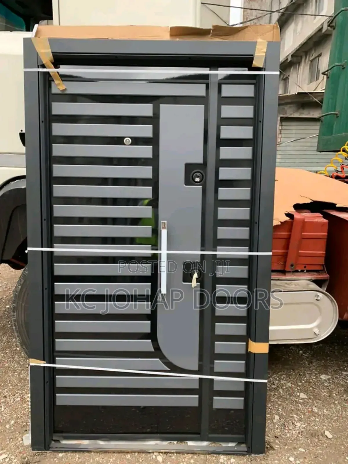 Gray Color Turkey Quality Luxury Security Entrance 4ft Door