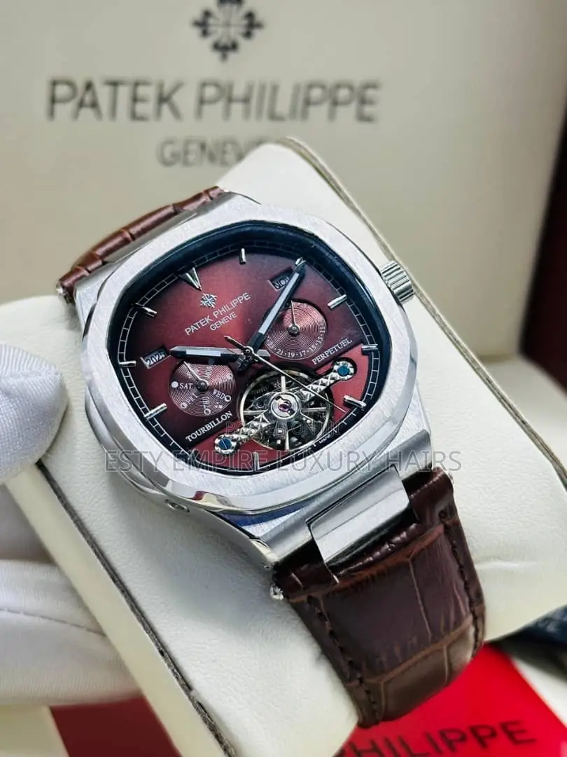 Automatic Patek Philippe Leather Wristwatch