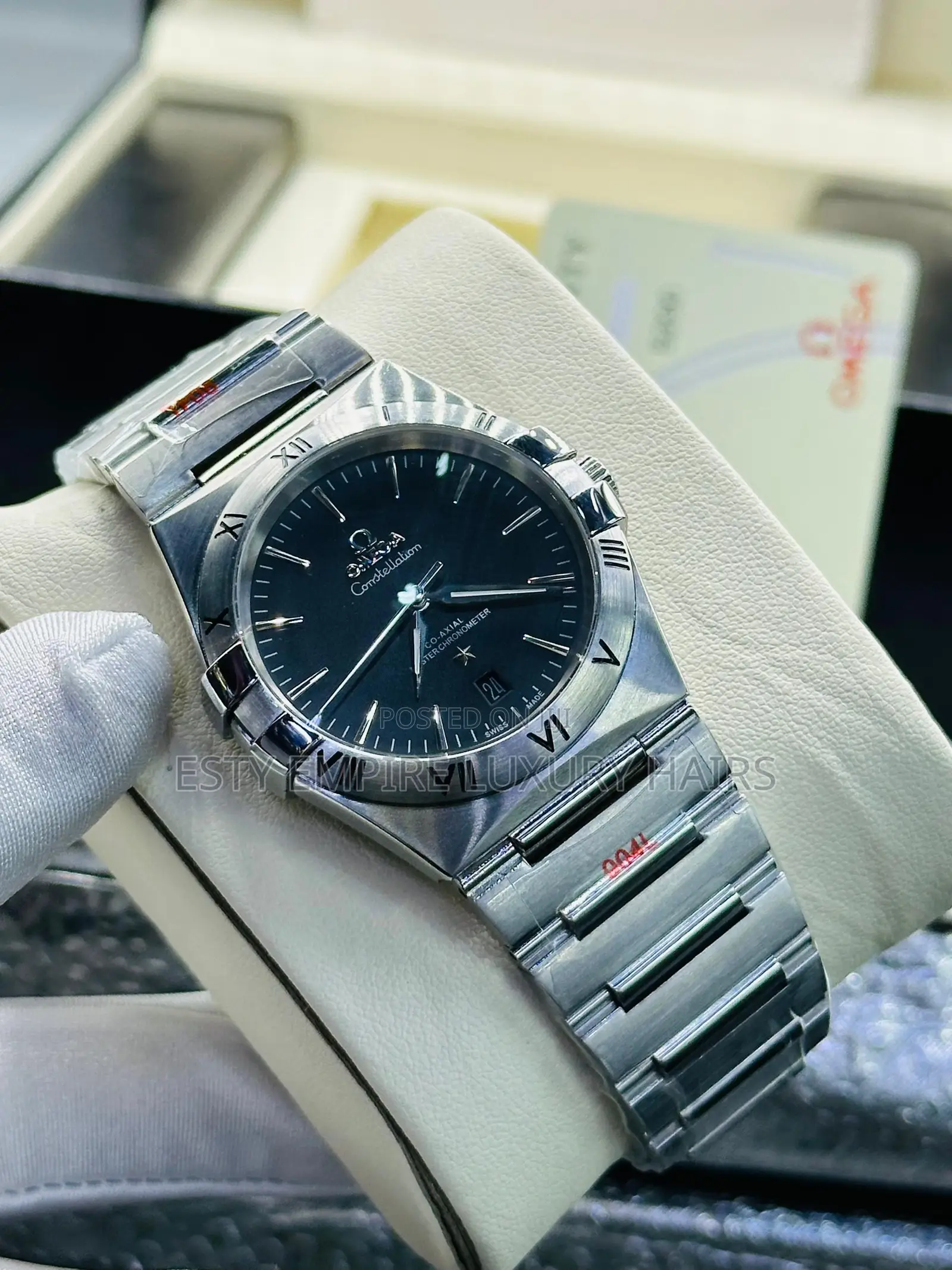 Automatic Luxury Omega Chain Wristwatch