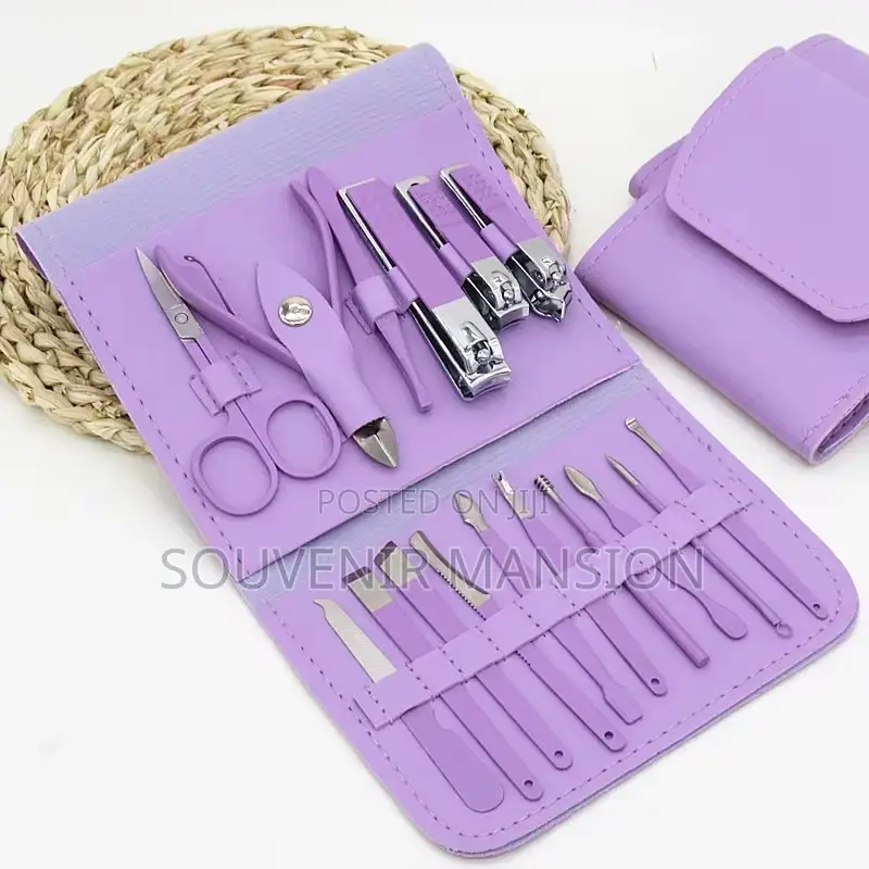 16pcs Leather Manicure Set