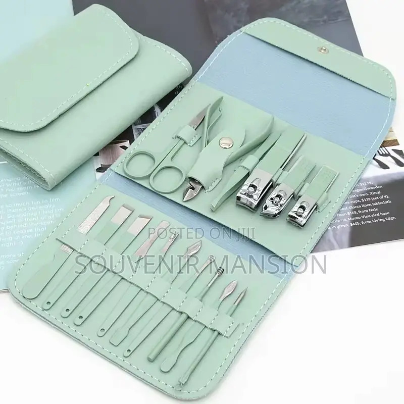 16pcs Leather Manicure Set