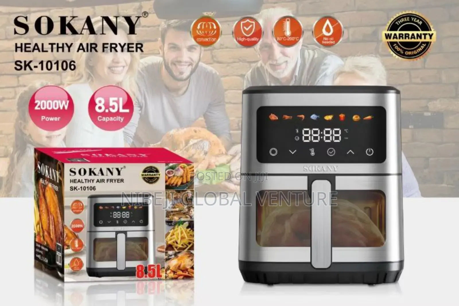 8.5l Sokanny Digital Air Fryer
