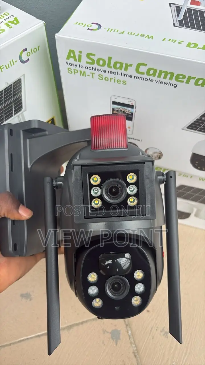 Dual Lens With Solar 4g Rotational Cctv Camera With Two Way Audio