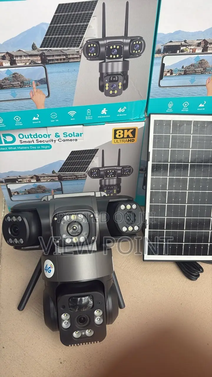 View Point Ptz 4g V380 Triple Lens Solar Camera