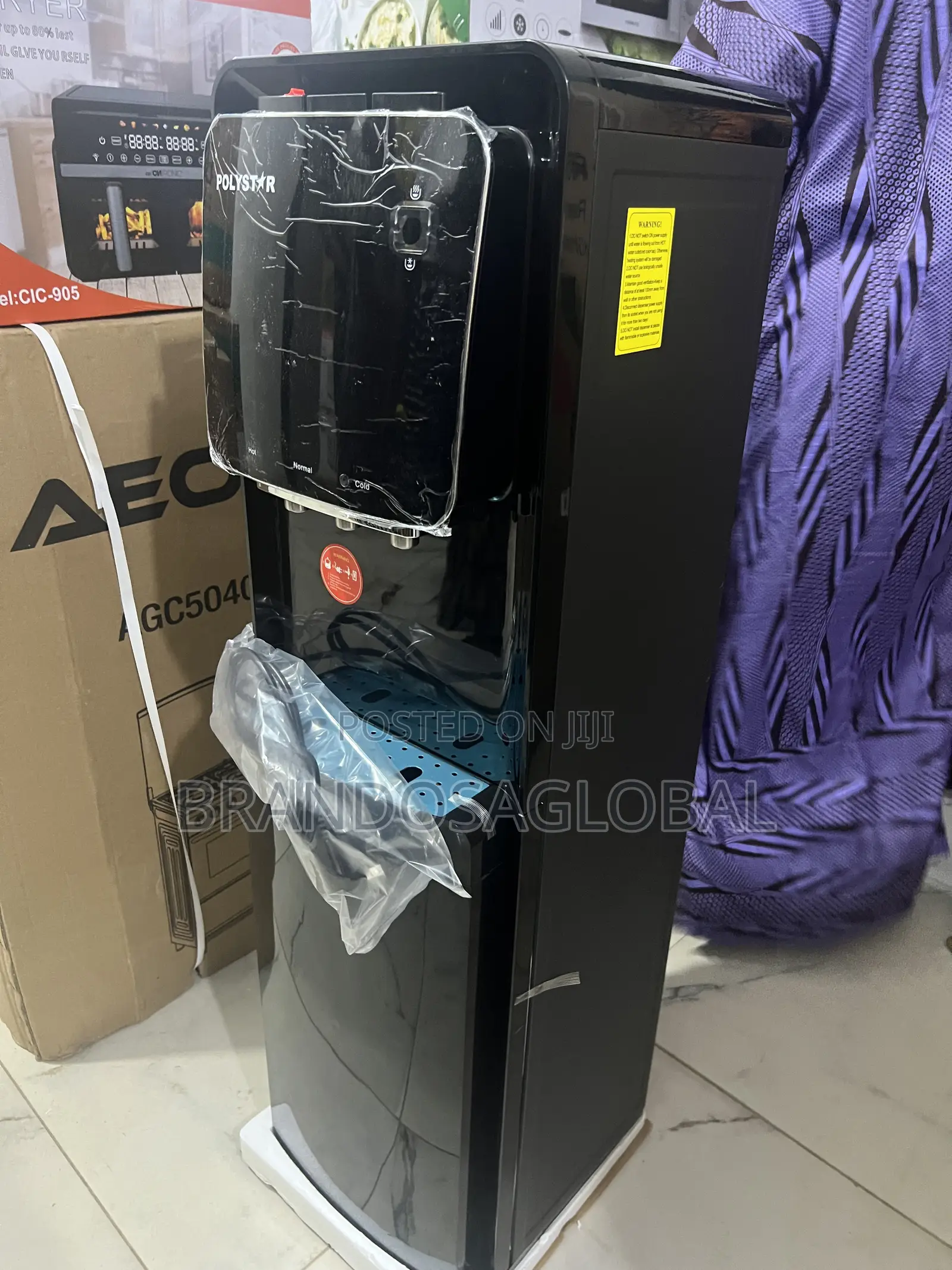 Black Polystar Dispenser – For Home or Office