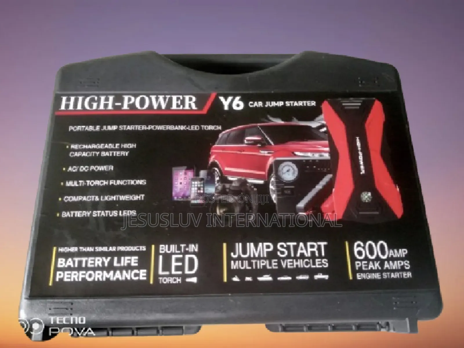 Multifunction Digital Jump Starter Tire Pump Inflator 12v + 2 Usb
‎