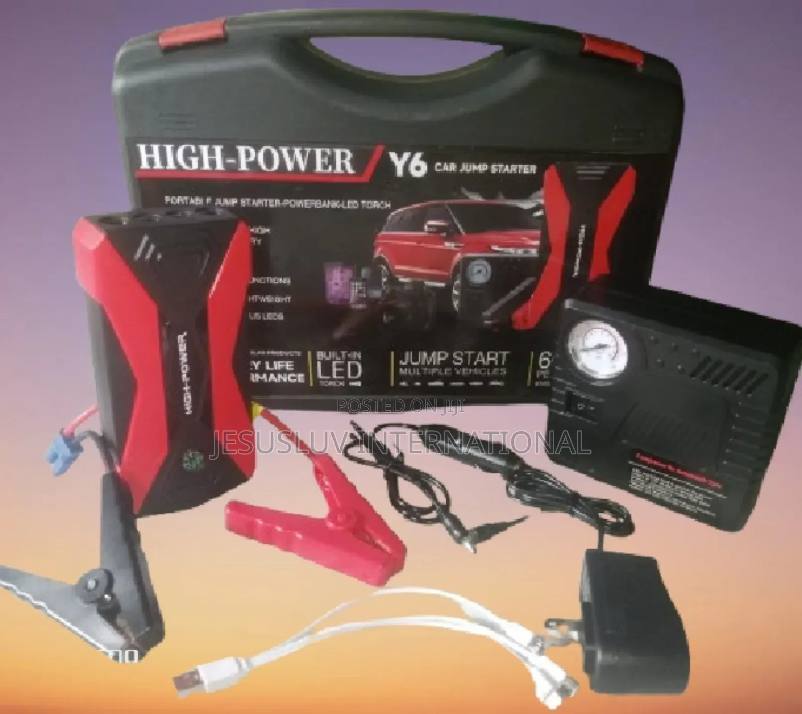 Multifunction Digital Jump Starter Tire Pump Inflator 12v + 2 Usb
‎