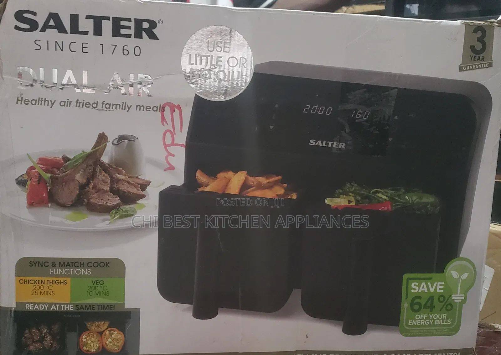 Salter 7 Litres Dual Basket Air Fryer