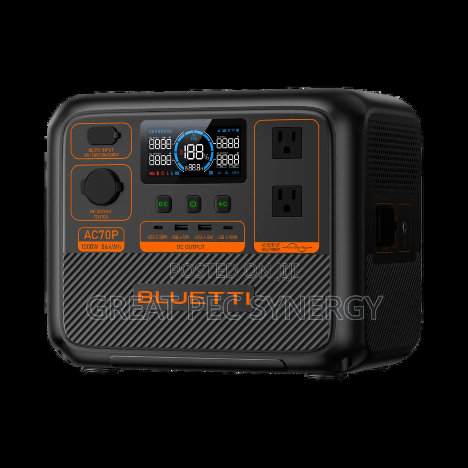 Bluetti Ac70p Portable Power Station (1000w/864wh)