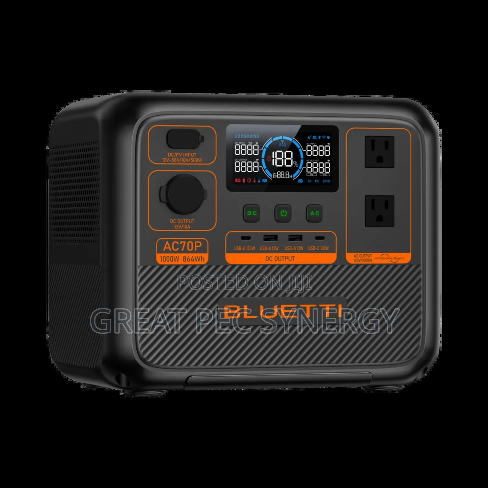 Bluetti Ac70p Portable Power Station (1000w/864wh)