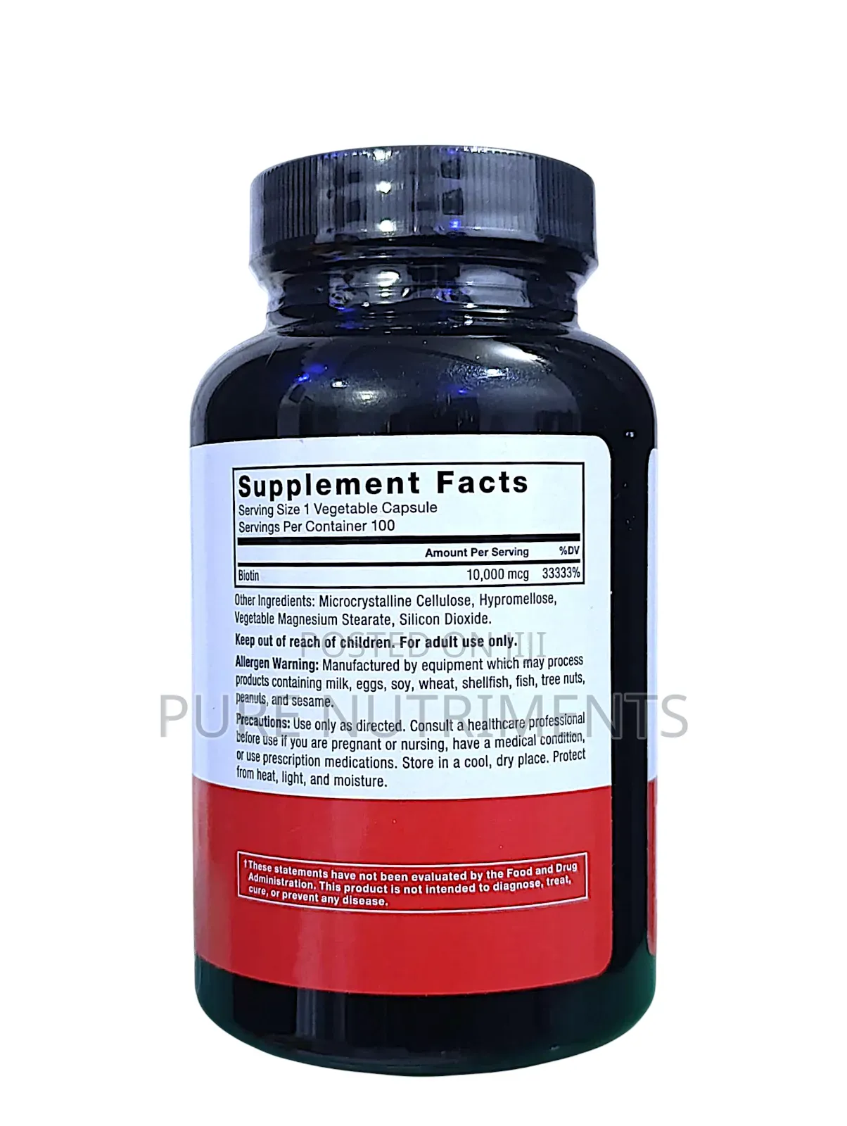Force Factor Biotin 10,000mcg 100 Capsules - For Hair, Skin and Nails