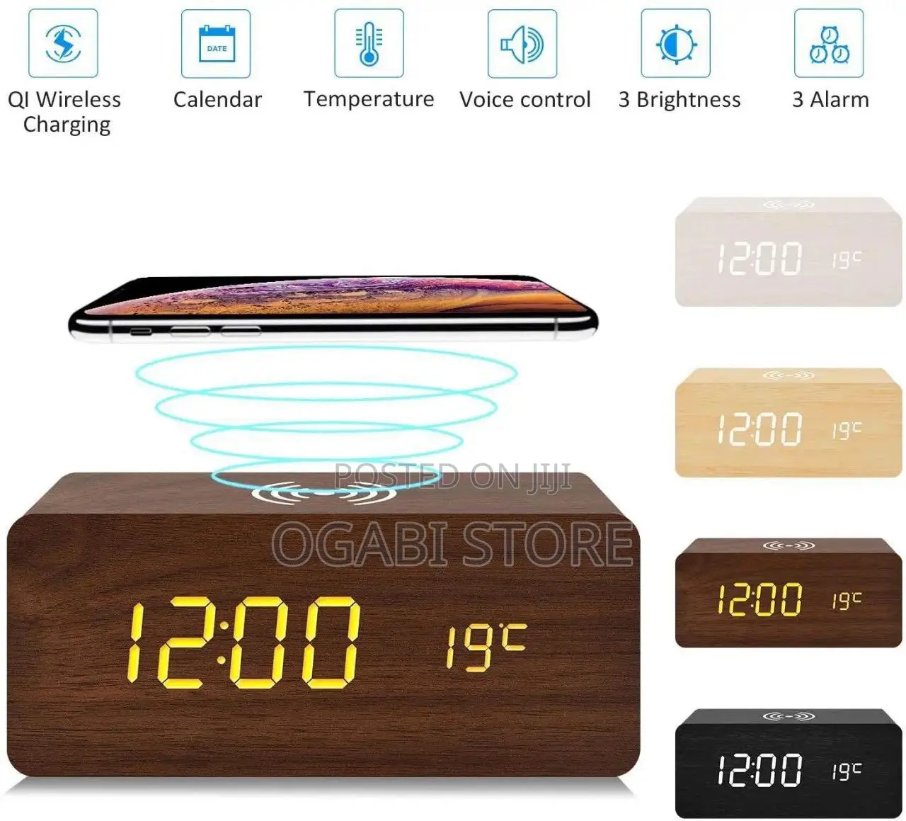 Wooden Digital Alarm Clock