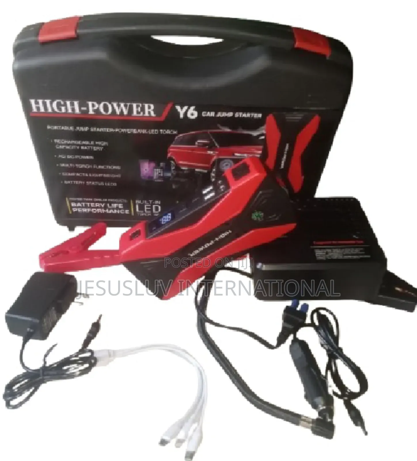 Digital Car Jump Starter Power Pack With Tire Inflator 12v