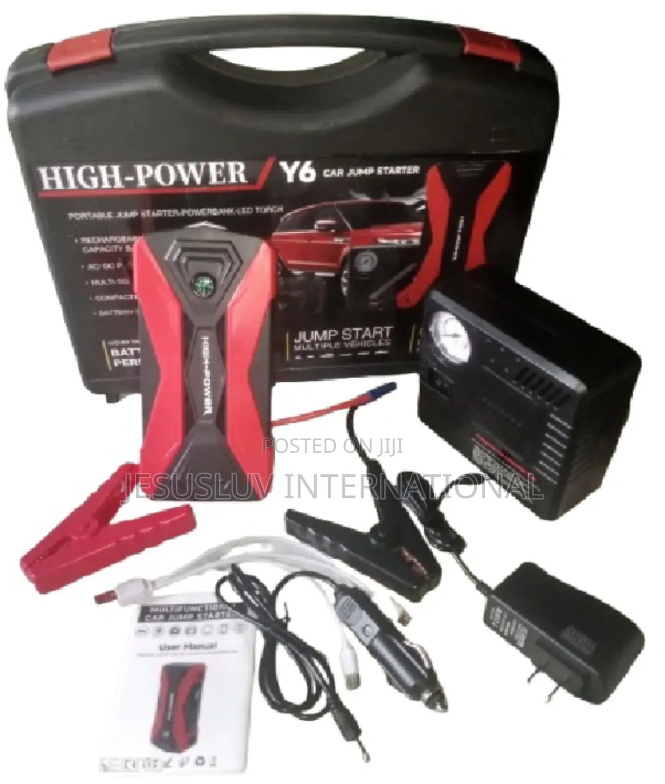 Digital Car Jump Starter Power Pack With Tire Inflator 12v