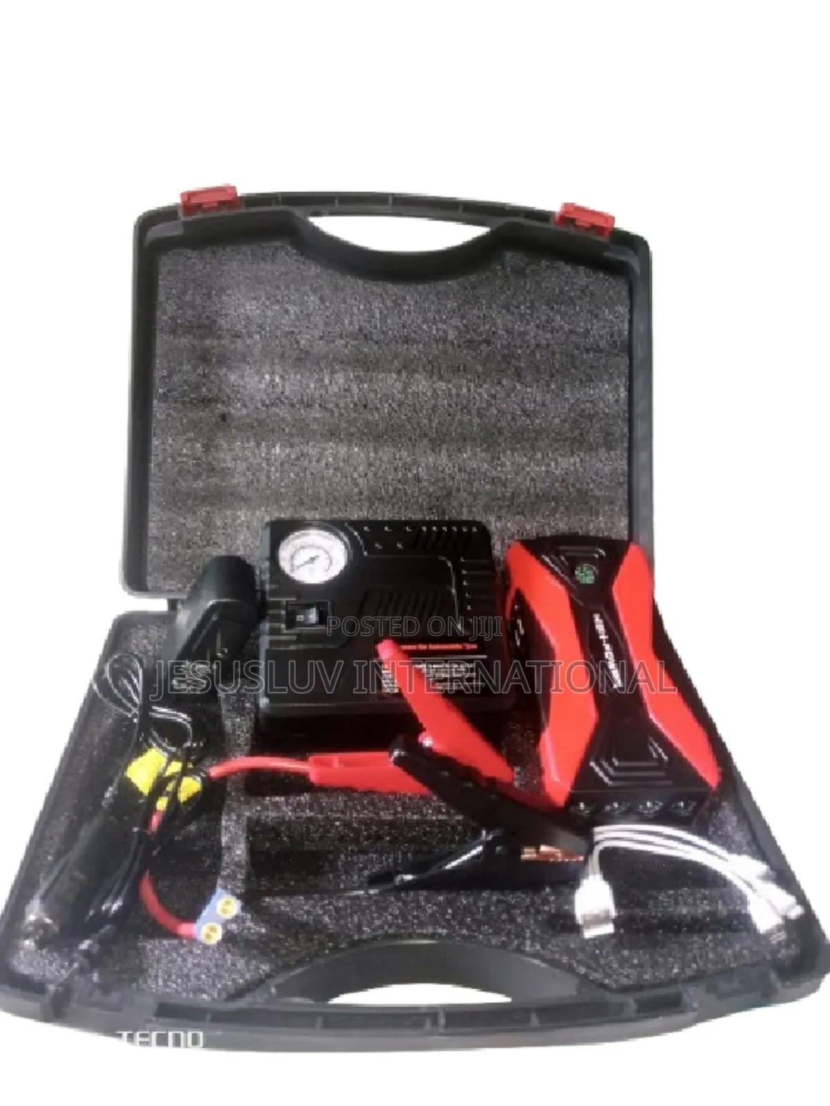 Digital Car Jump Starter Power Pack With Tire Inflator 12v