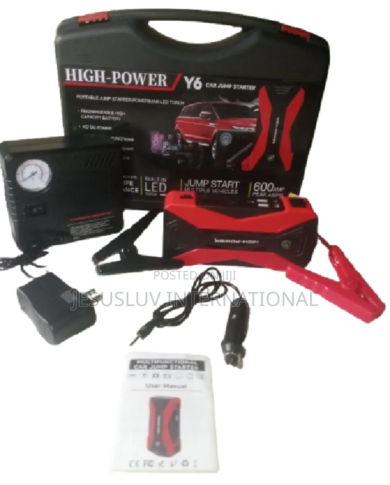 Multifunction High Power Y6 Car Jump Starter Tire Inflator 12volts