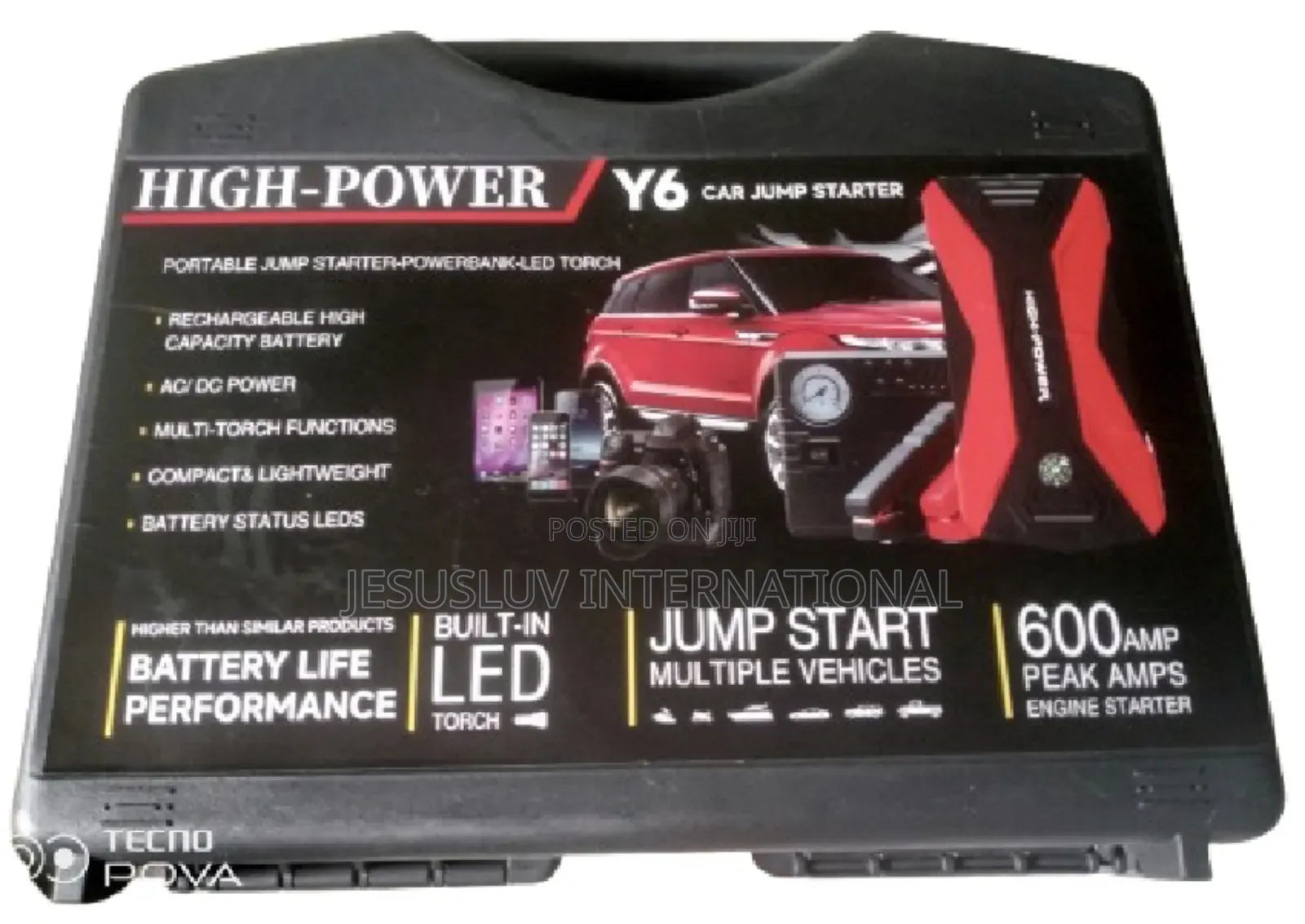Multifunction High Power Y6 Car Jump Starter Tire Inflator 12volts