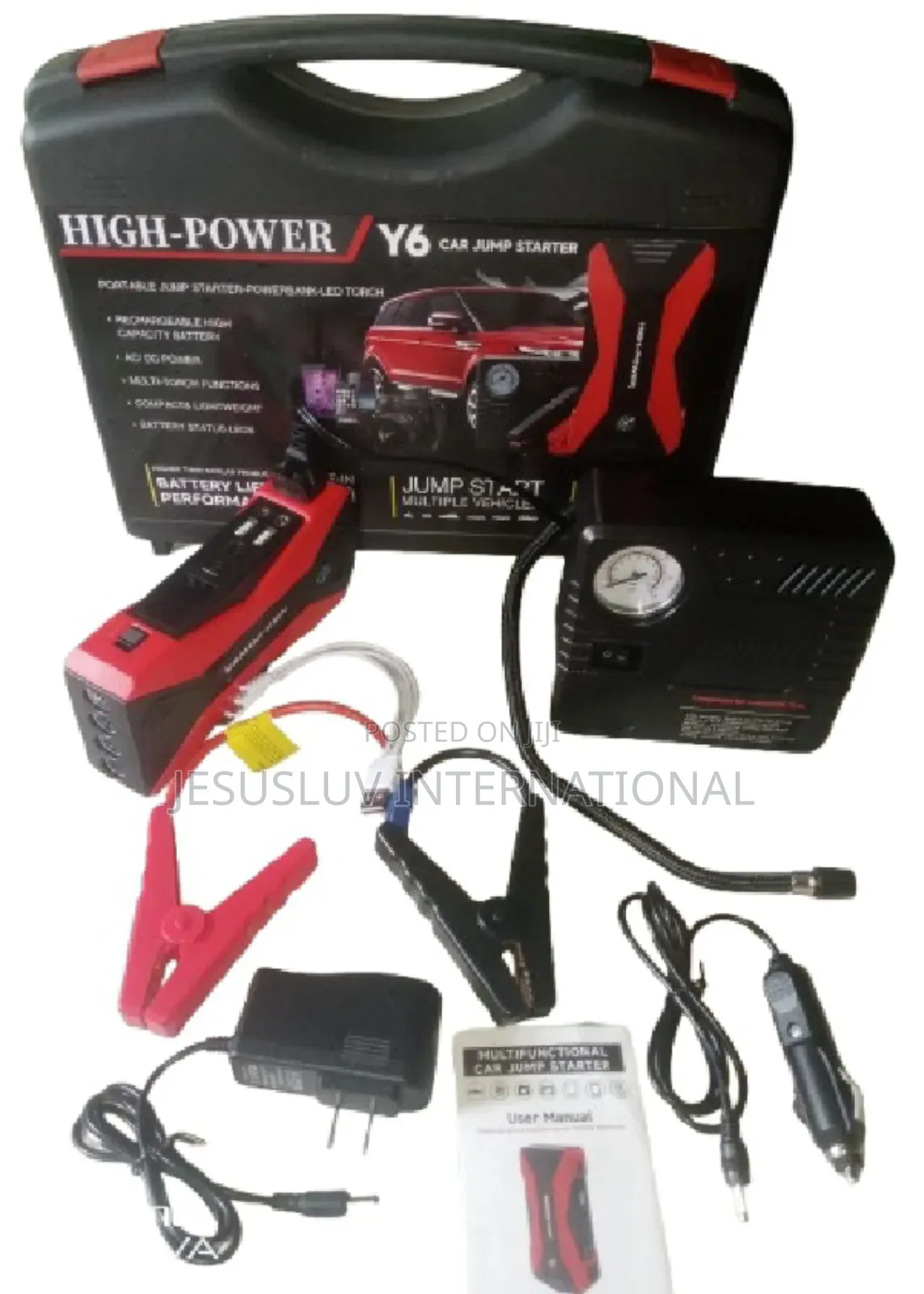 Multifunction High Power Y6 Car Jump Starter Tire Inflator 12volts