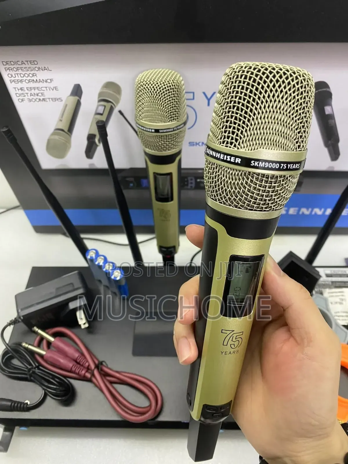 Digital Wireless Microphone System With Two Handheld Microphone