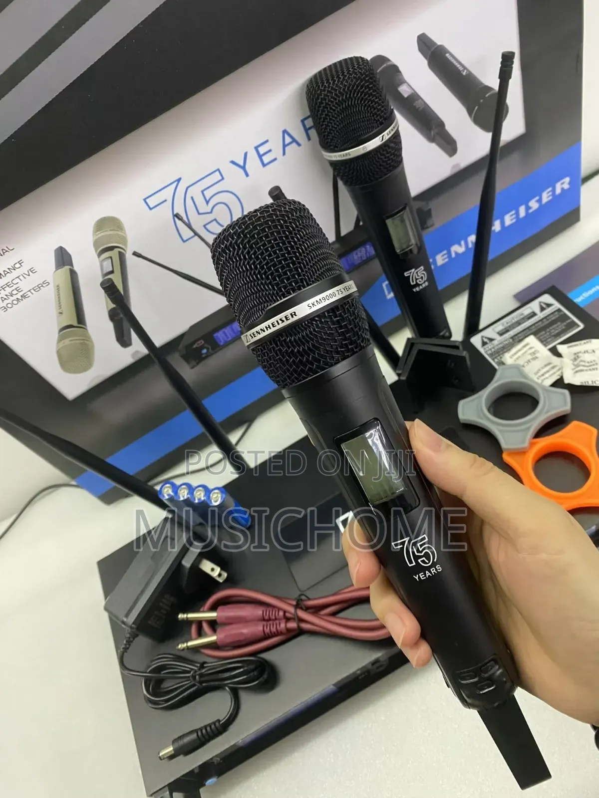 Digital Wireless Microphone System With Two Handheld Microphone