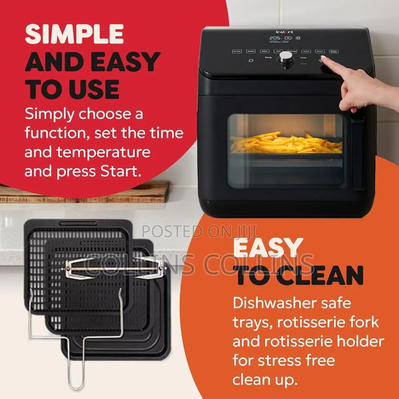 Instant Digital Large Air Fryer Oven 13l