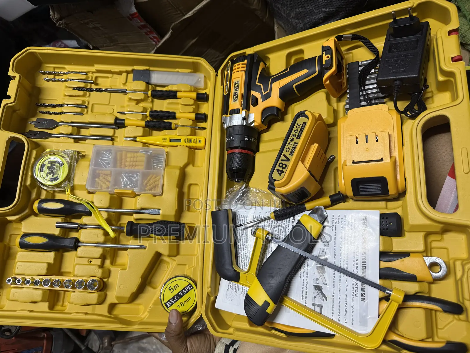 Industrial Carpentry Tools Set Plus Battery Drilling Machine