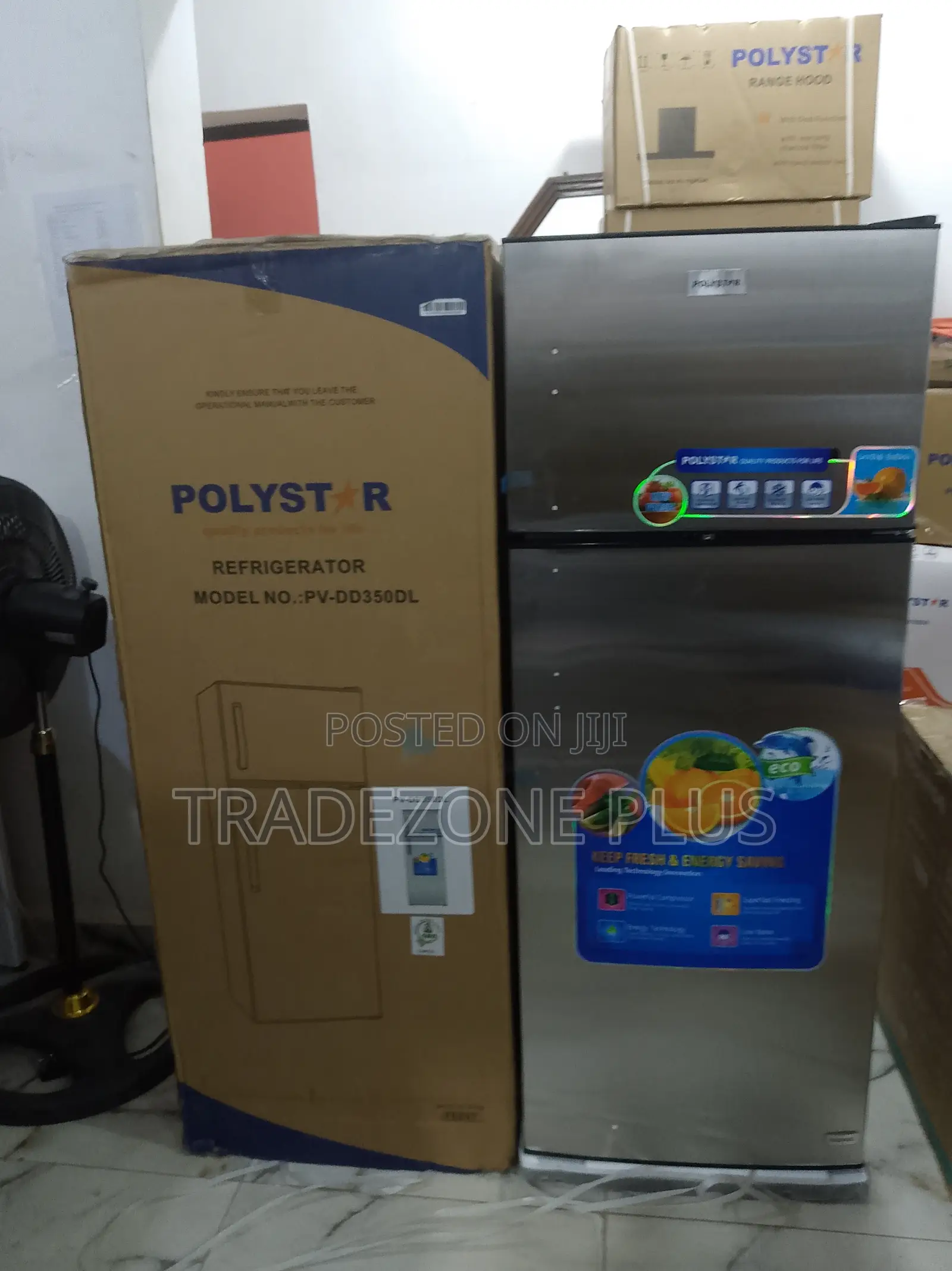 Polystar Power Cool Double Door Refrigerator