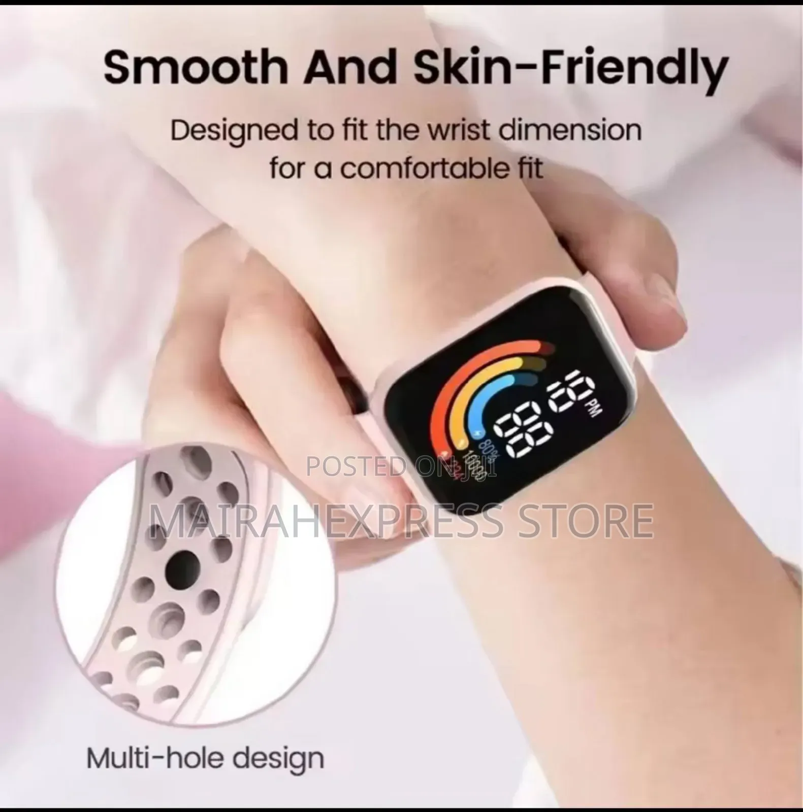 Led Creative Dial Rainbow Pattern Electronic Watch
