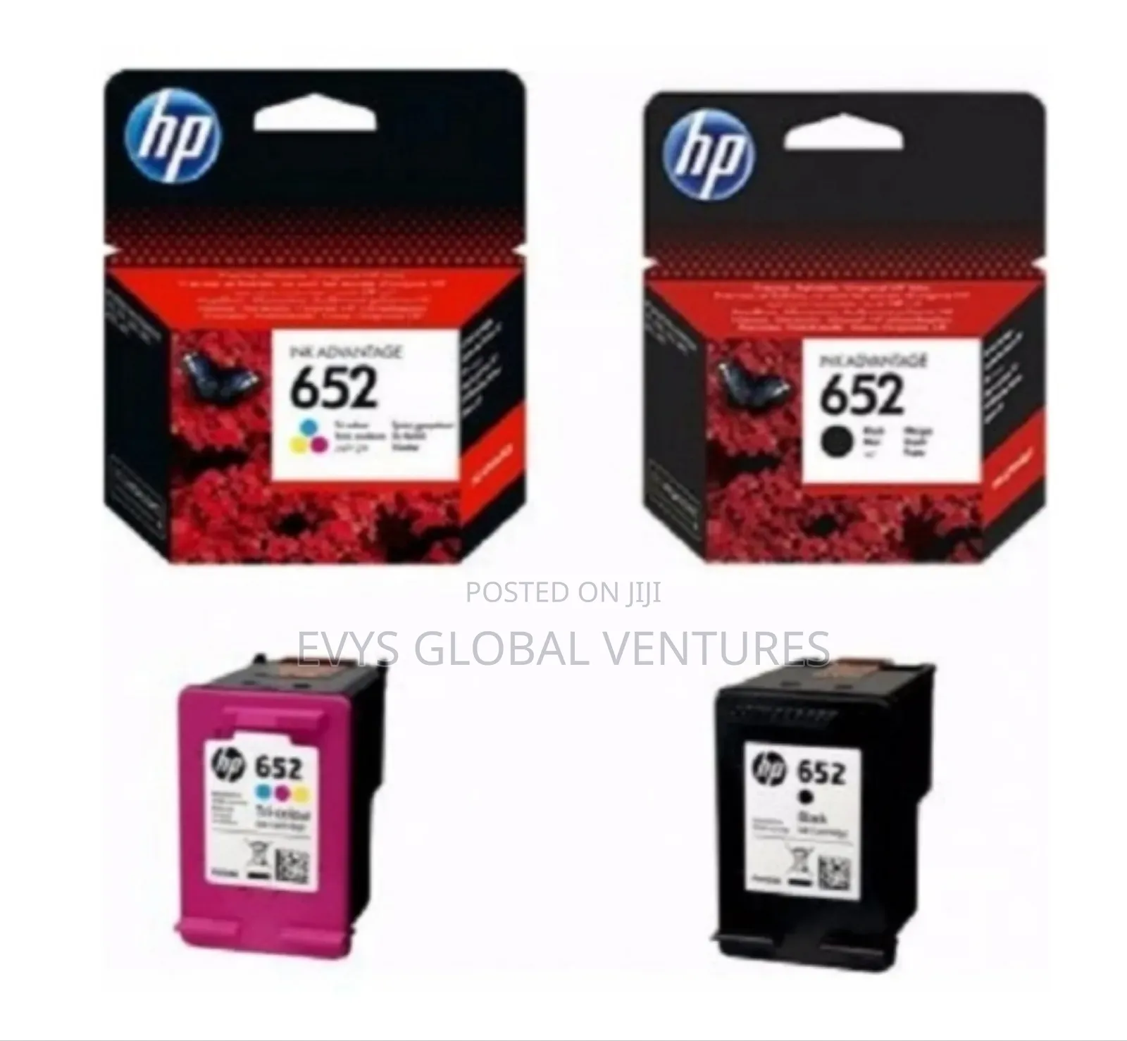Hp 652 Ink Cartridges - Black And Colored